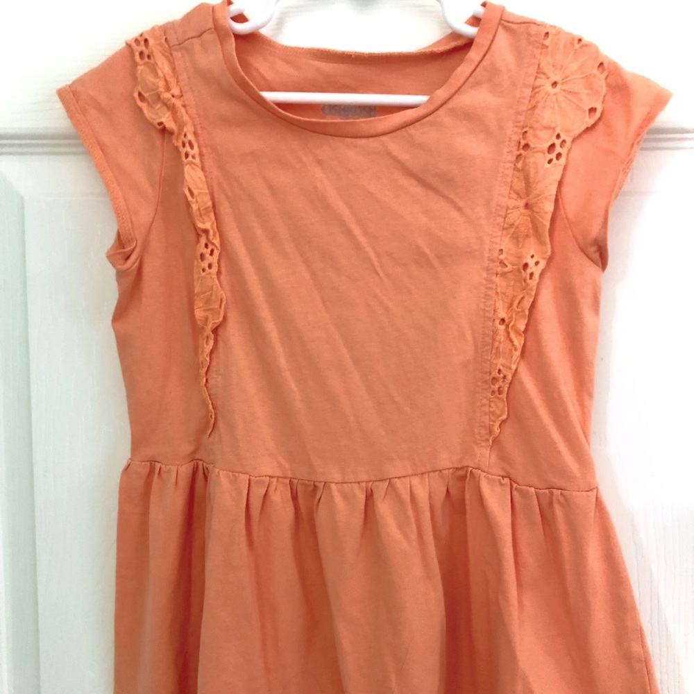 Orange Shirt with Lace